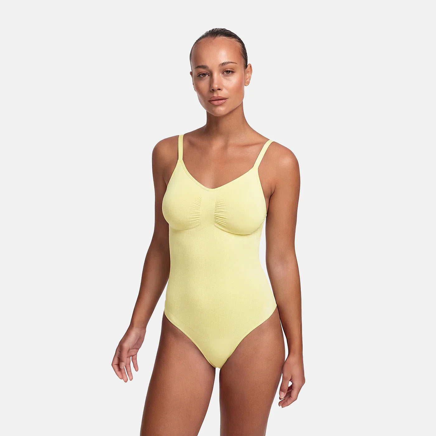 Bodysuit Sculpting Shapewear with Built-In Wireless Bra and Slip