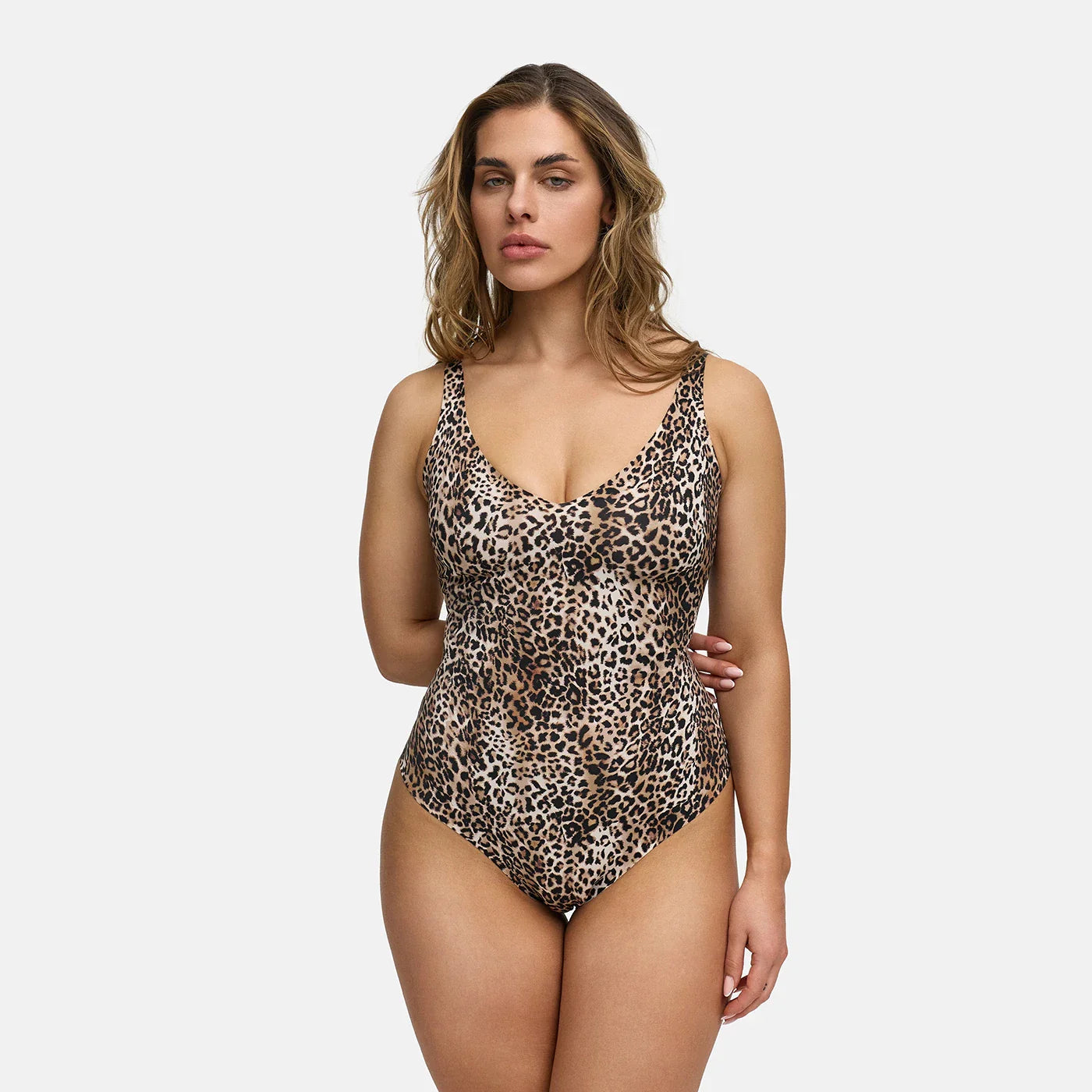 Shiny Sculpting Thong Bodysuit