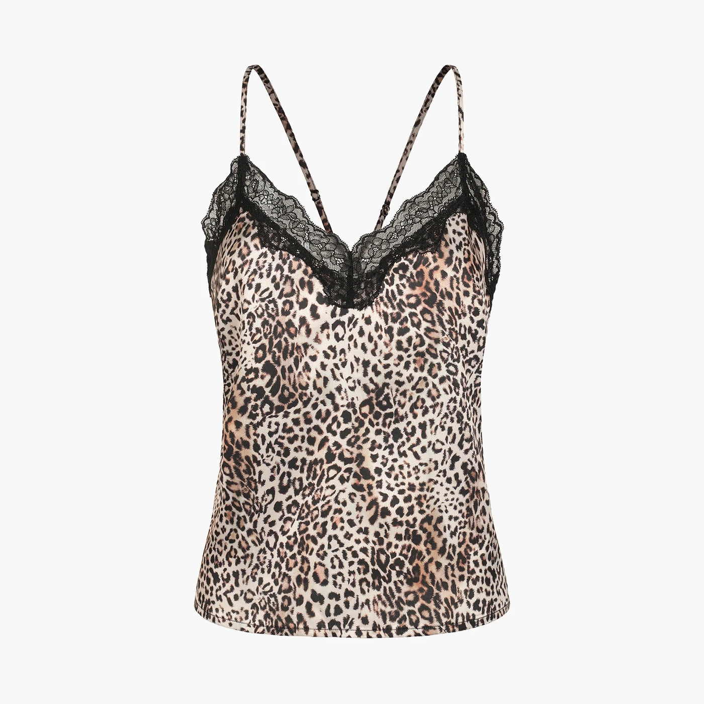 Satin Cami Top mit Spitze