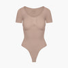 Body contenitivo modellante a T-shirt con perizoma