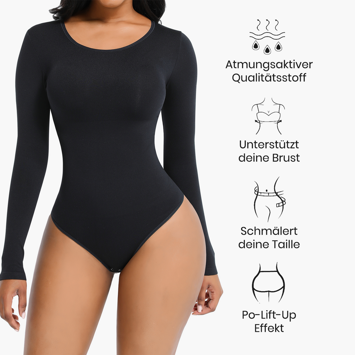 Longsleeve Bodysuit Sculpting Shapewear - Letzte Chance