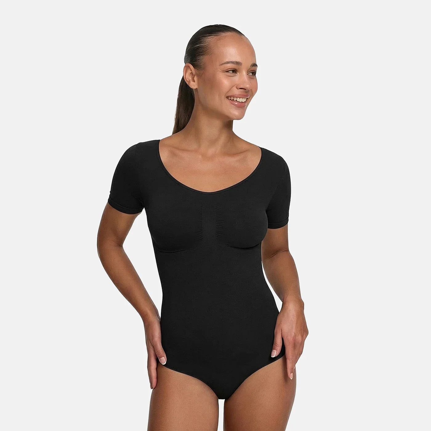 T-Shirt Bodysuit Sculpting Shapewear mit Slip