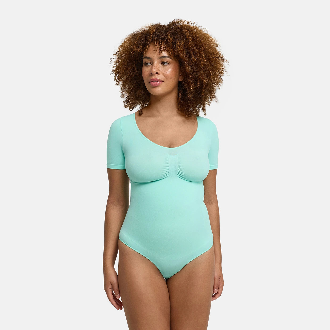T-Shirt Bodysuit Sculpting Shapewear mit String