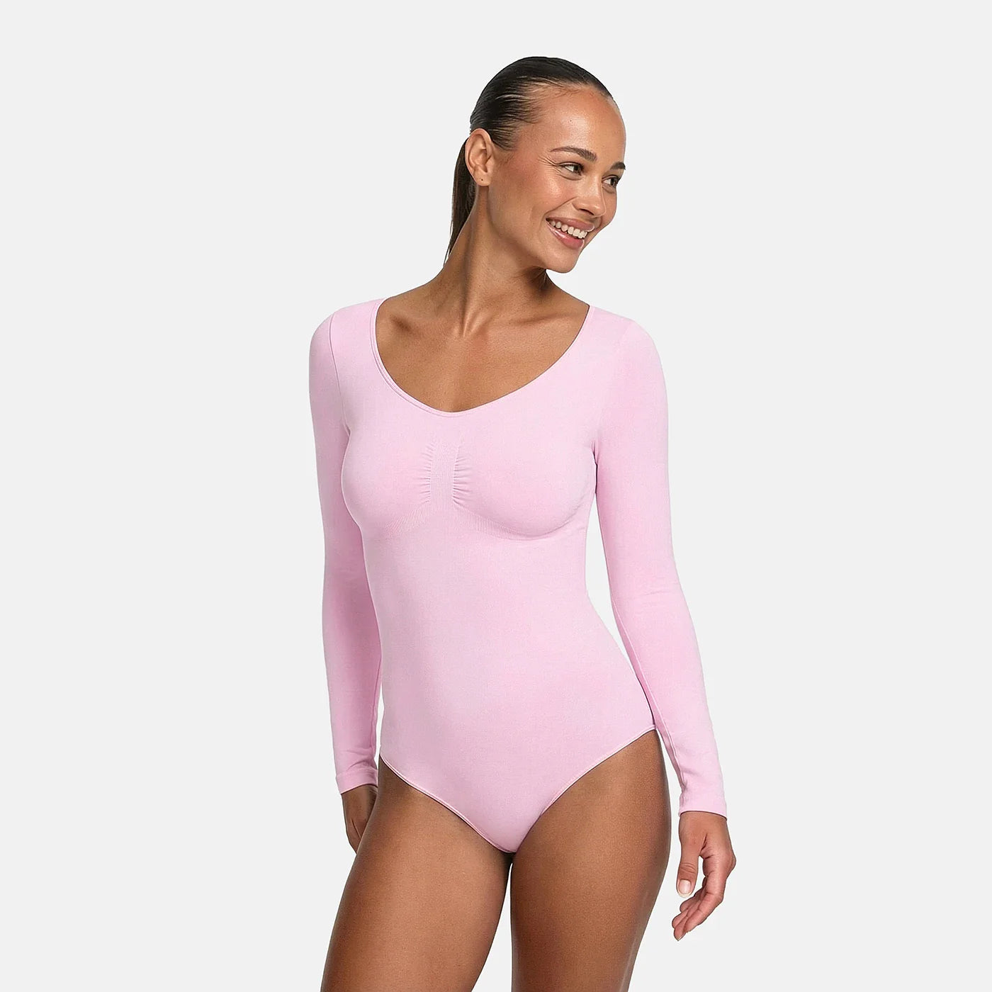 Bodysuit Sculpting Shapewear Longsleeve mit String