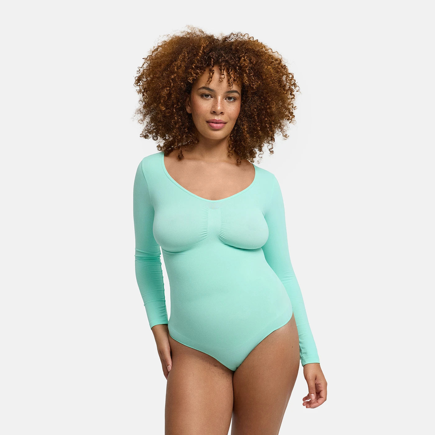Bodysuit Sculpting Shapewear Longsleeve mit String