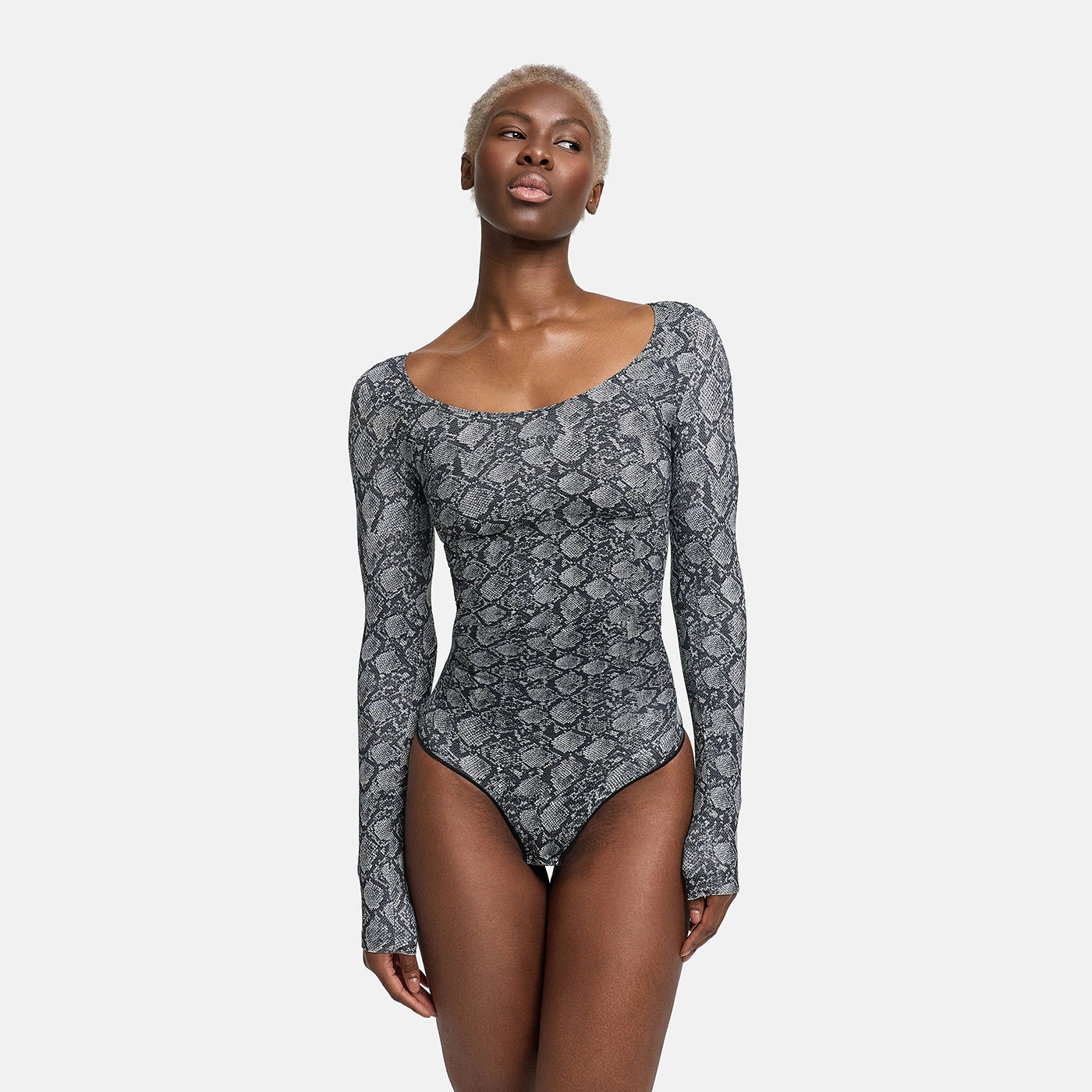 Bodysuit Sculpting Shapewear Longsleeve mit String