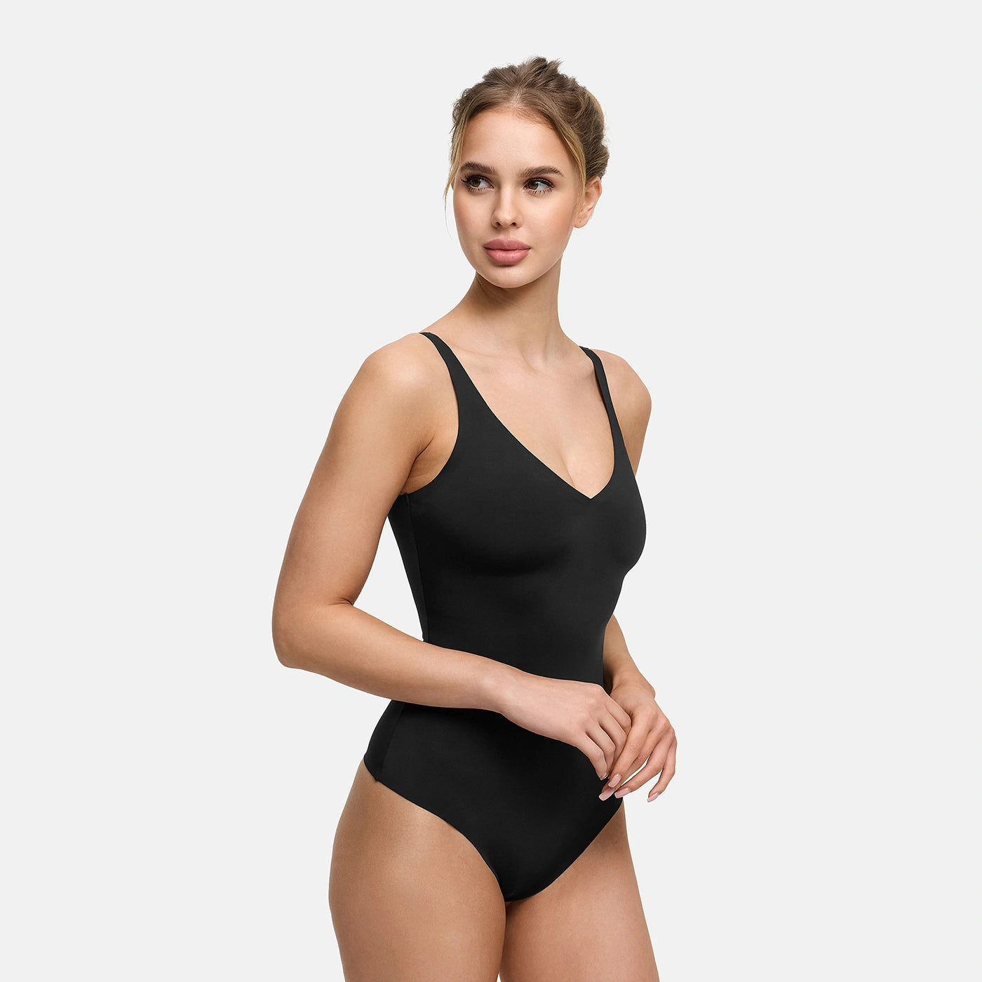 Shiny Sculpting Thong Bodysuit