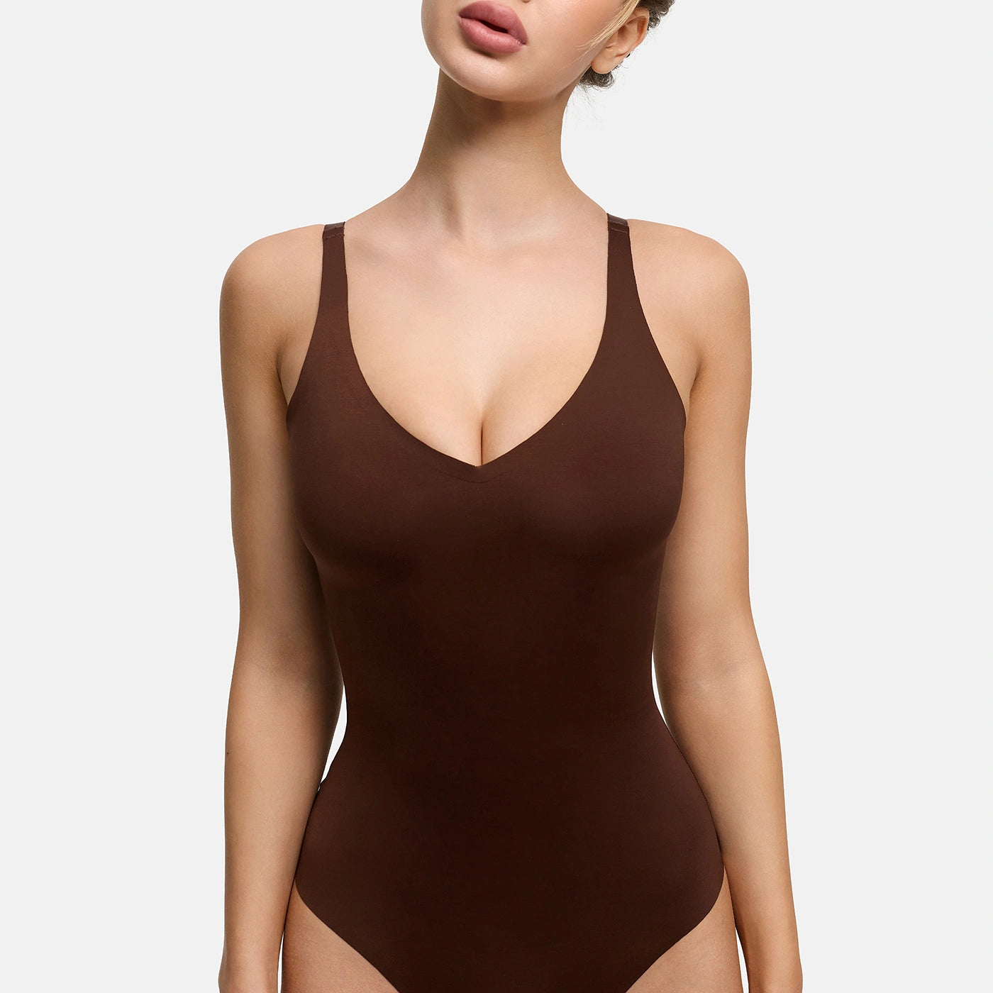 Shiny Sculpting Thong Bodysuit
