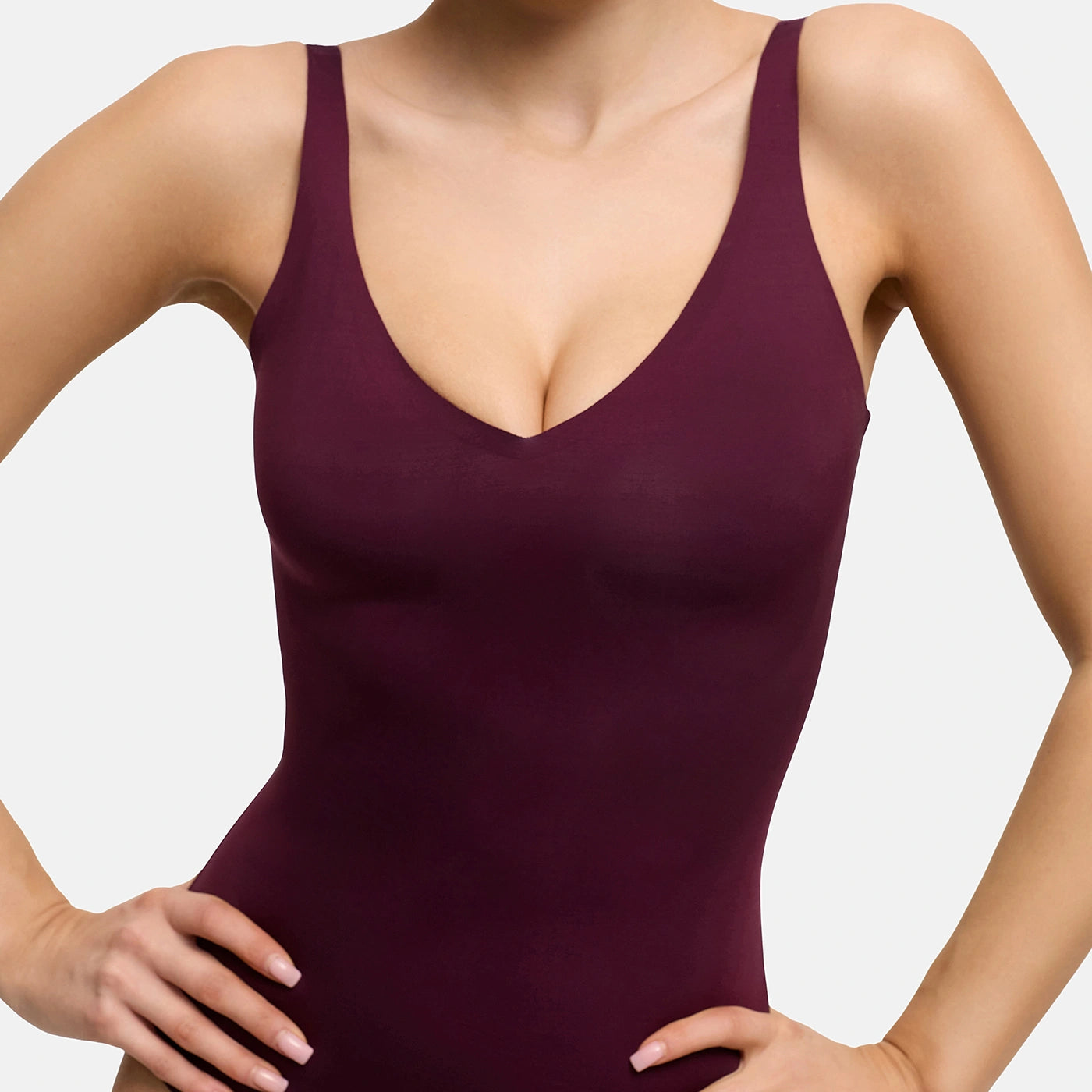 Shiny Sculpting Thong Bodysuit
