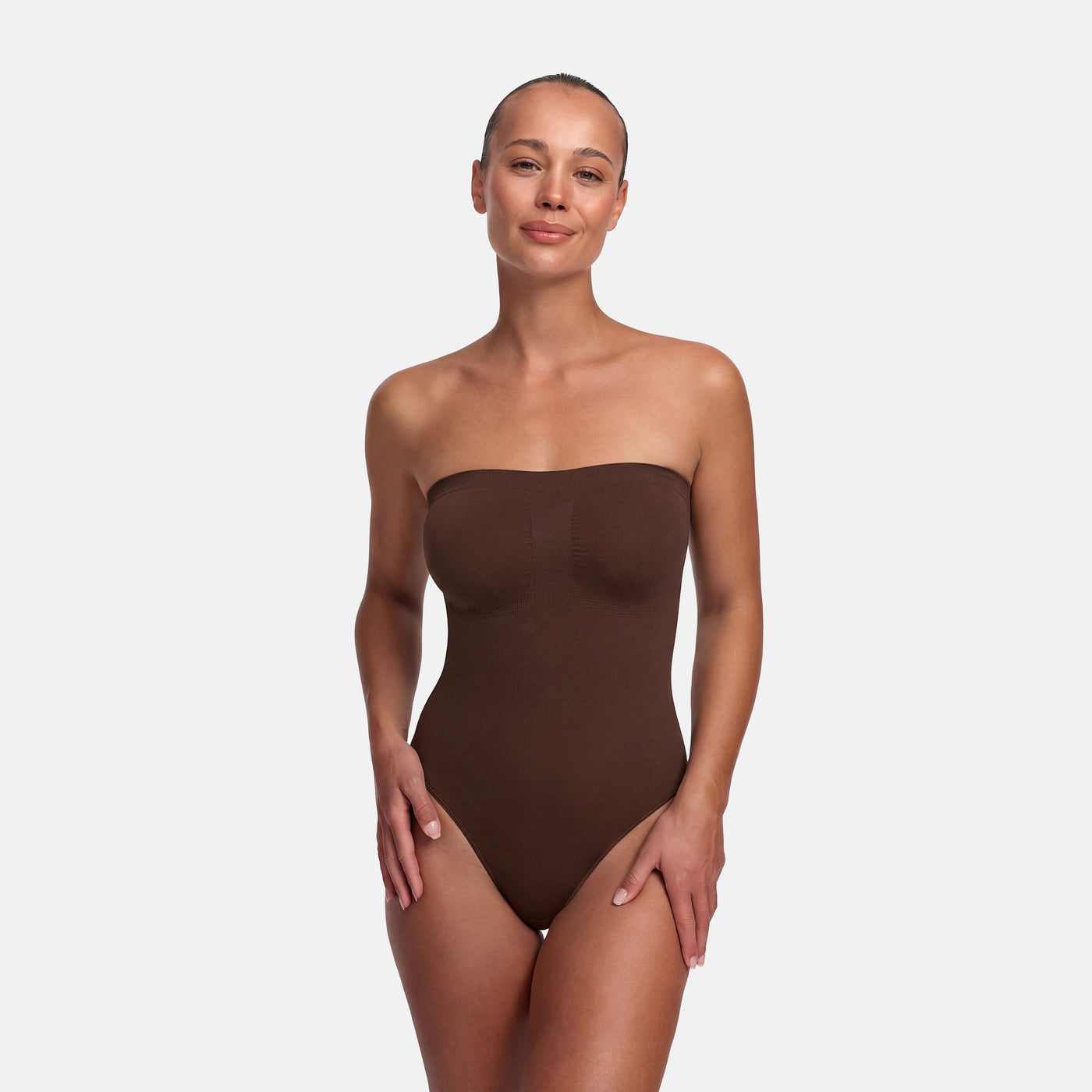 Trägerloser Bodysuit Sculpting Shapewear mit Slip