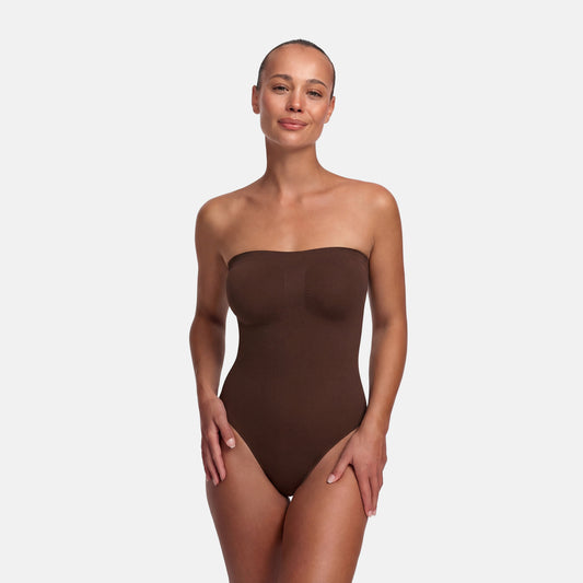 Trägerloser Bodysuit Sculpting Shapewear mit String - B1G1
