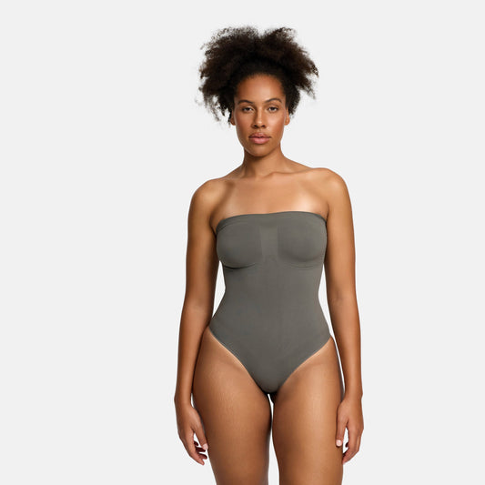 Trägerloser Bodysuit Sculpting Shapewear mit String - B1G1