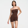 Body modellante senza spalline con pantaloncino