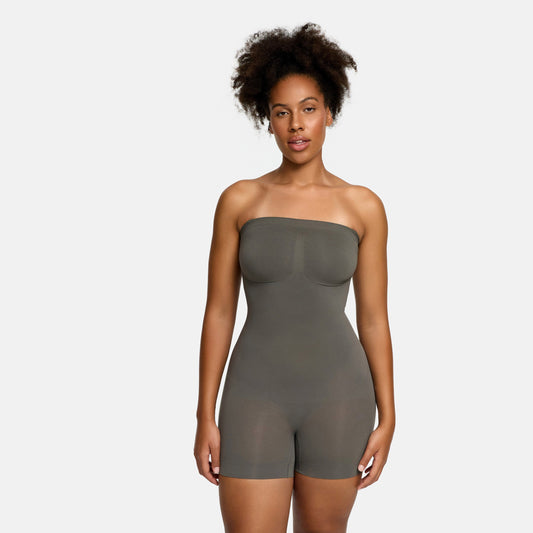 Trägerloser Bodysuit Sculpting Shapewear mit Shorts - B1G1