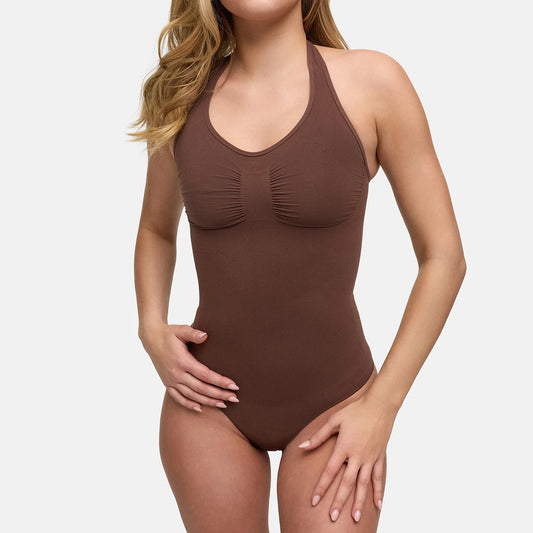 Halterneck shapewear met string
