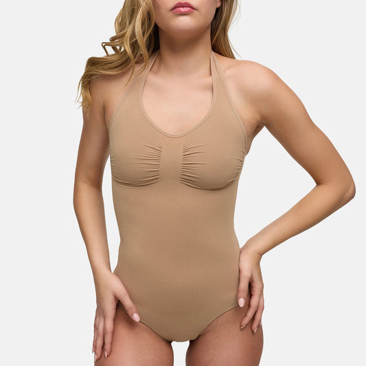 Halterneck shapewear met string