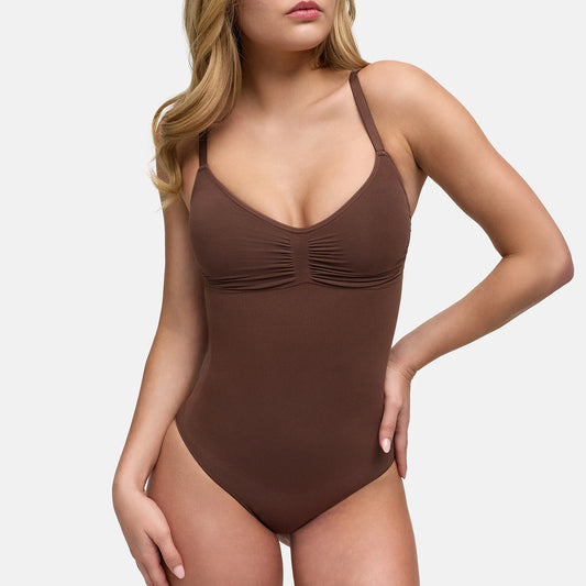 Bodysuit Sculpting Shapewear met Built-In Wireless Bra en Slip