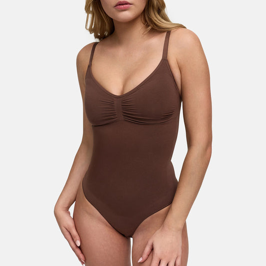 Bodysuit Sculpting Shapewear met Built-In Wireless Bra en String
